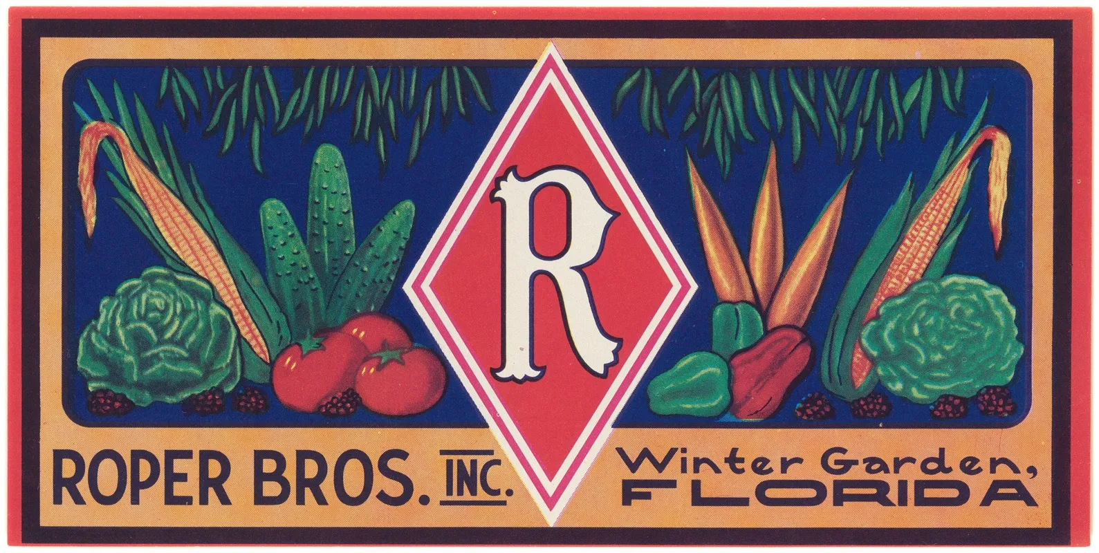 Diamond R Produce Label