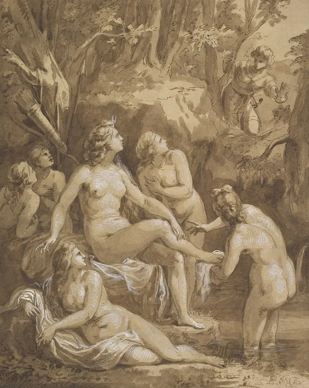 Diana And Actaeon 12 Wall Art by Joseph Bergler the Younger - High-Resolution Digital Print