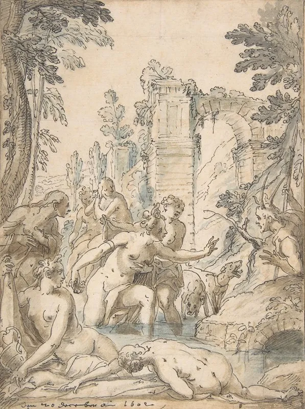 Diana And Actaeon 13 Wall Art by Georg Pecham - High-Resolution Digital Print