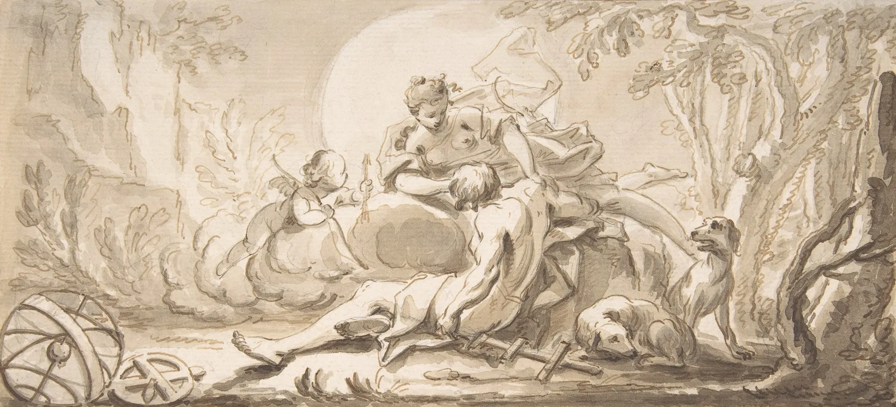 Diana And Endymion 11 Wall Art by Johann Heinrich Keller - High-Resolution Digital Print