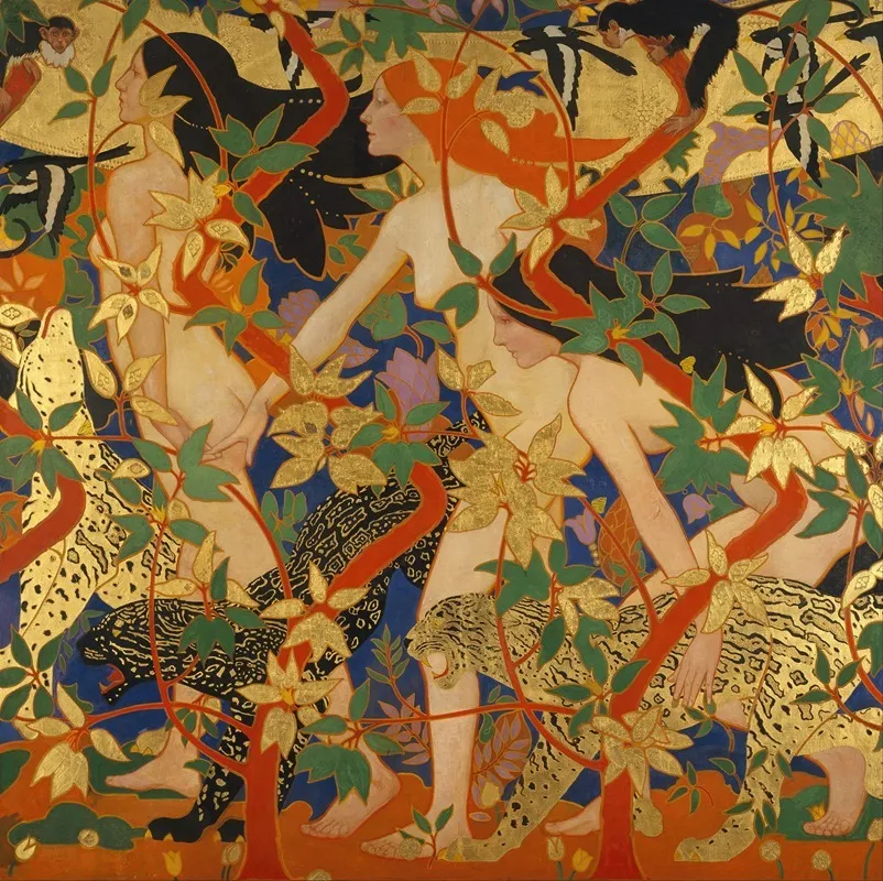 Diana And Her Nymphs 6 Wall Art by Robert Burns - High-Resolution Digital Print