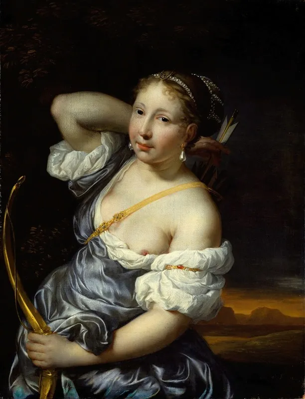 Diana As Huntress Wall Art by Nicolaes van Helt Stockade - High-Resolution Digital Print