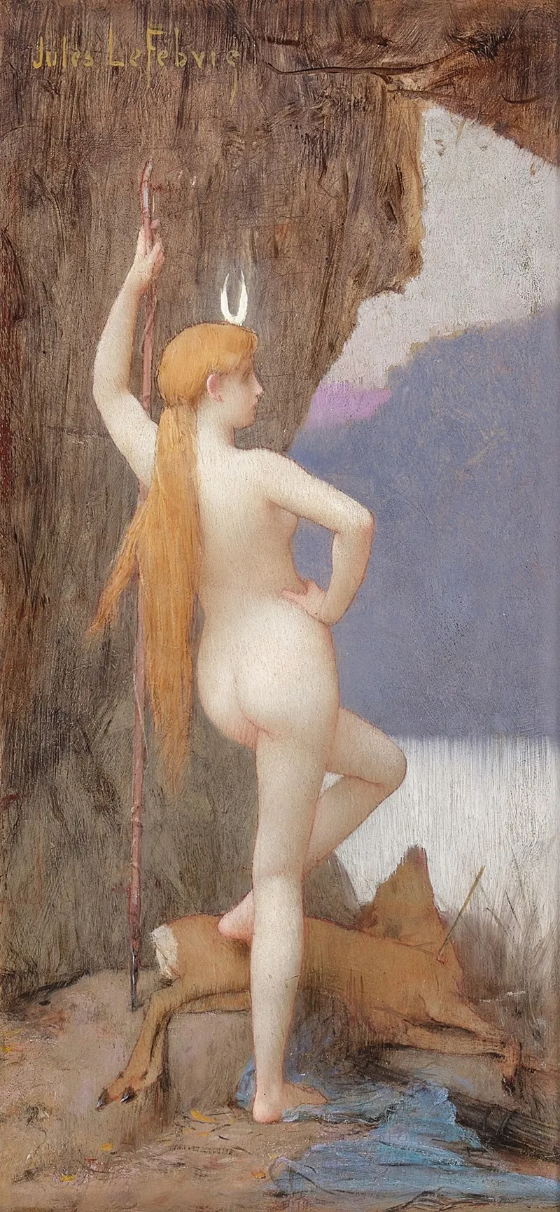 Diana The Huntress 5 Wall Art by Jules Joseph Lefebvre - High-Resolution Digital Print