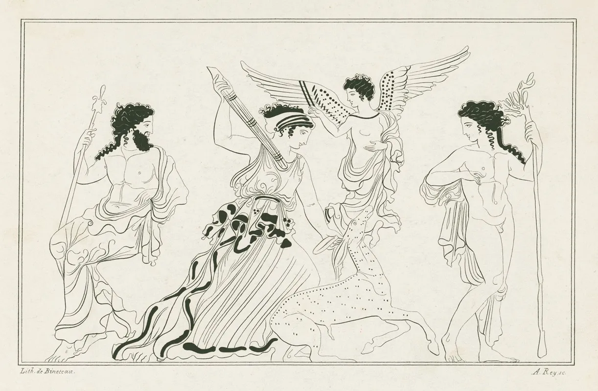 Diana The Huntress With Jupiter Apollo And Winged Victory Wall Art by A. Rey - High-Resolution Digital Print