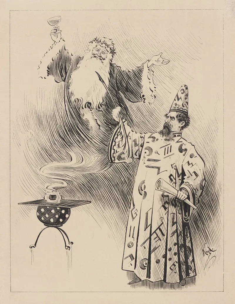 Dickens As Magician Wall Art by Joseph Clayton Clarke (Kyd) - High-Resolution Digital Print
