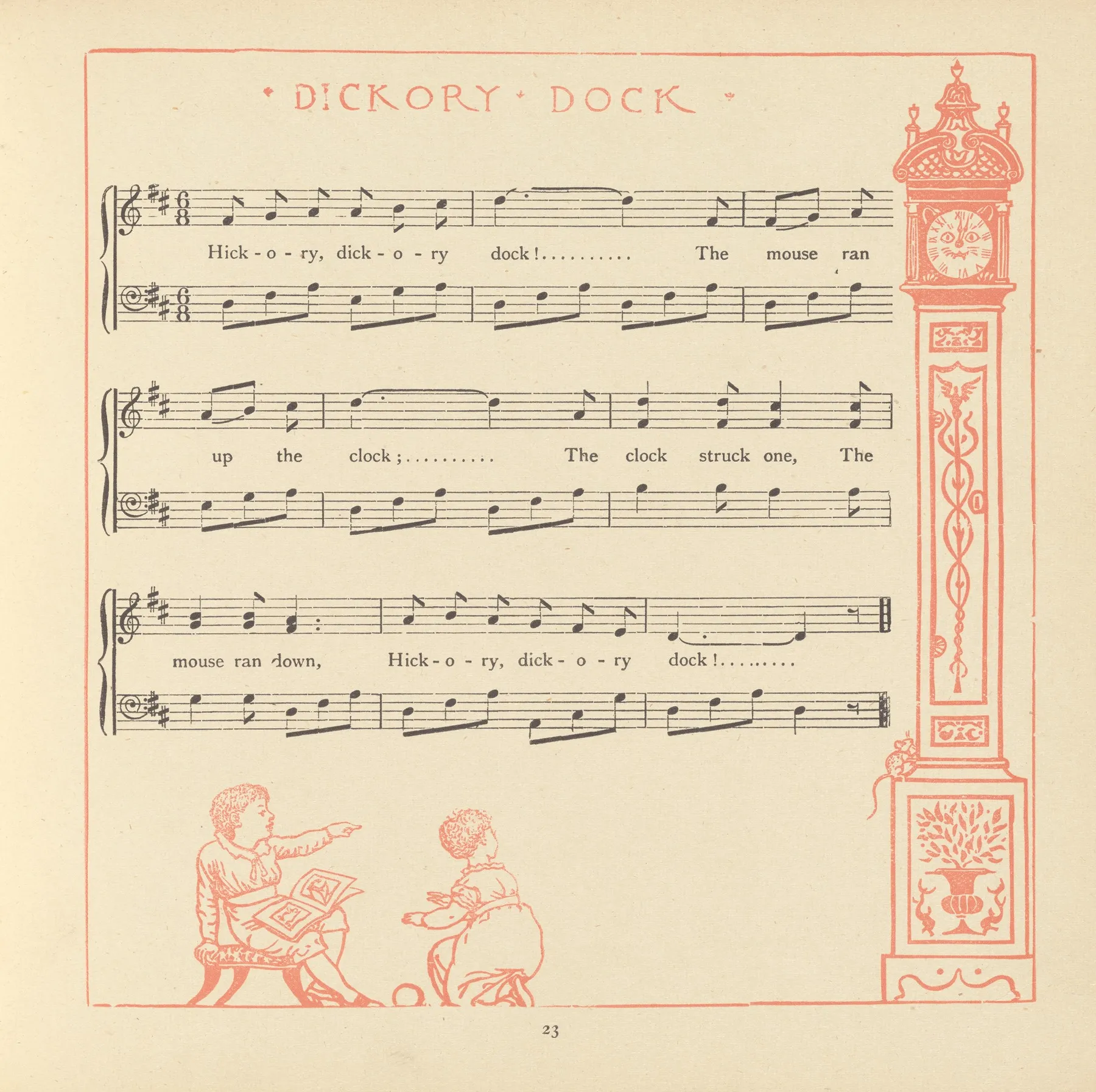 Dickory Dock Wall Art by Walter Crane - High-Resolution Digital Print