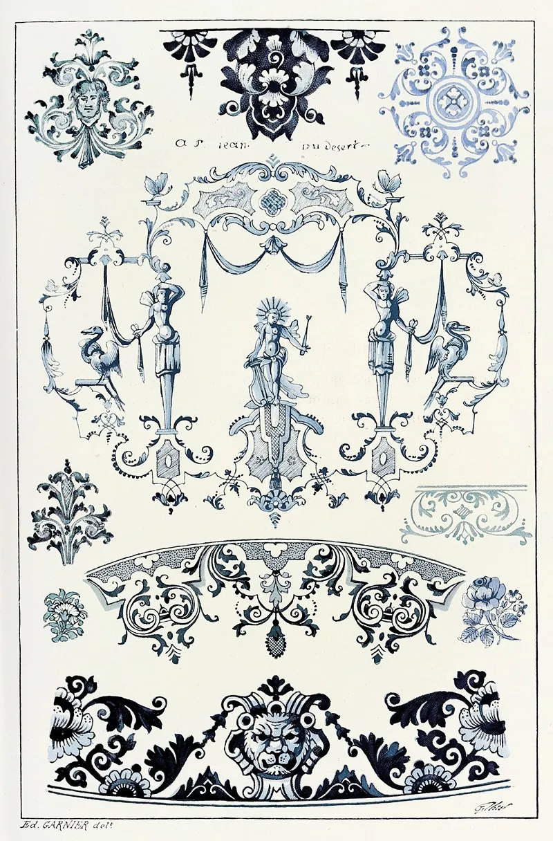 Dictionnaire De La Ceramique Pl 5 Wall Art by Edouard Garnier - High-Resolution Digital Print