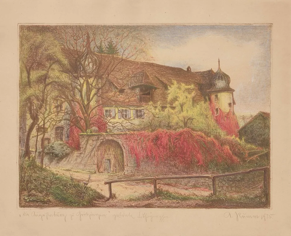 Die Augustenburg Zu Grotzingen Wall Art by August Rumm - High-Resolution Digital Print