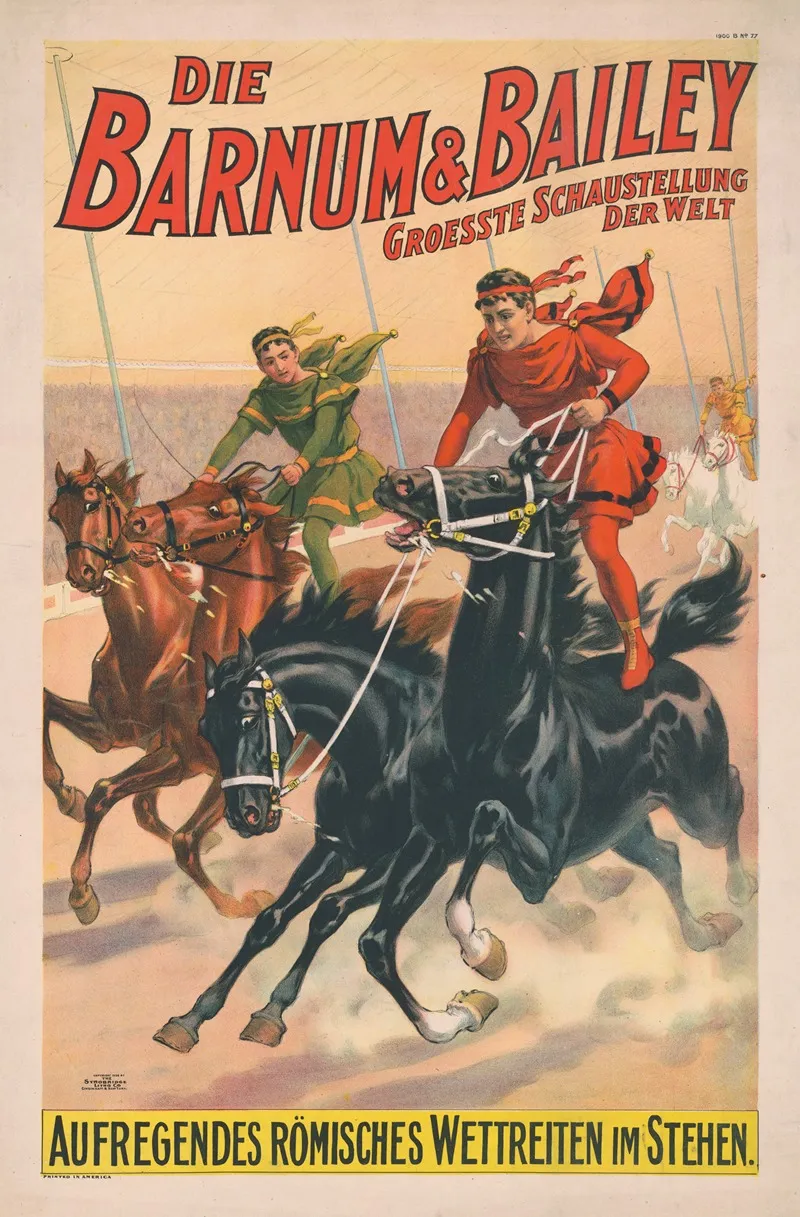 Die Barnum Bailey Groesste Schaustellung Der Welt Aufregendes Romisches Wettreiten Im Stehen