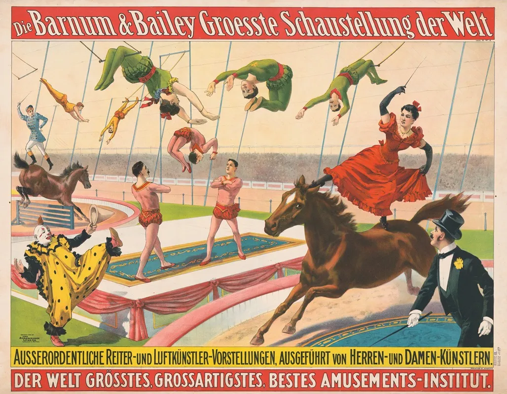 Die Barnum Bailey Groesste Schaustellung Der Welt Ausserordentliche Reiter Und Luftkustler
