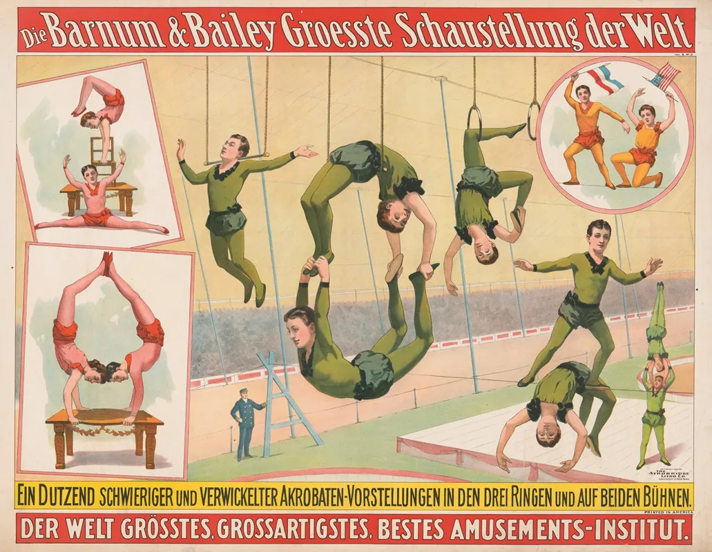 Die Barnum Bailey Groesste Schaustellung Der Welt Ein Dutzend Schwieriger And Verwickelter Akrobaten