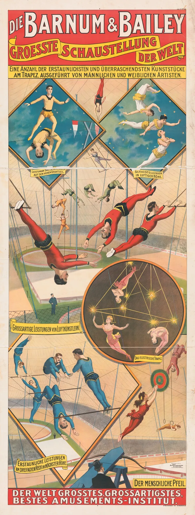 Die Barnum Bailey Groesste Schaustellung Der Welt Eine Anzahl Der Erstaunlichsten Und Uberraschendsten Kunstucke Am Trapez