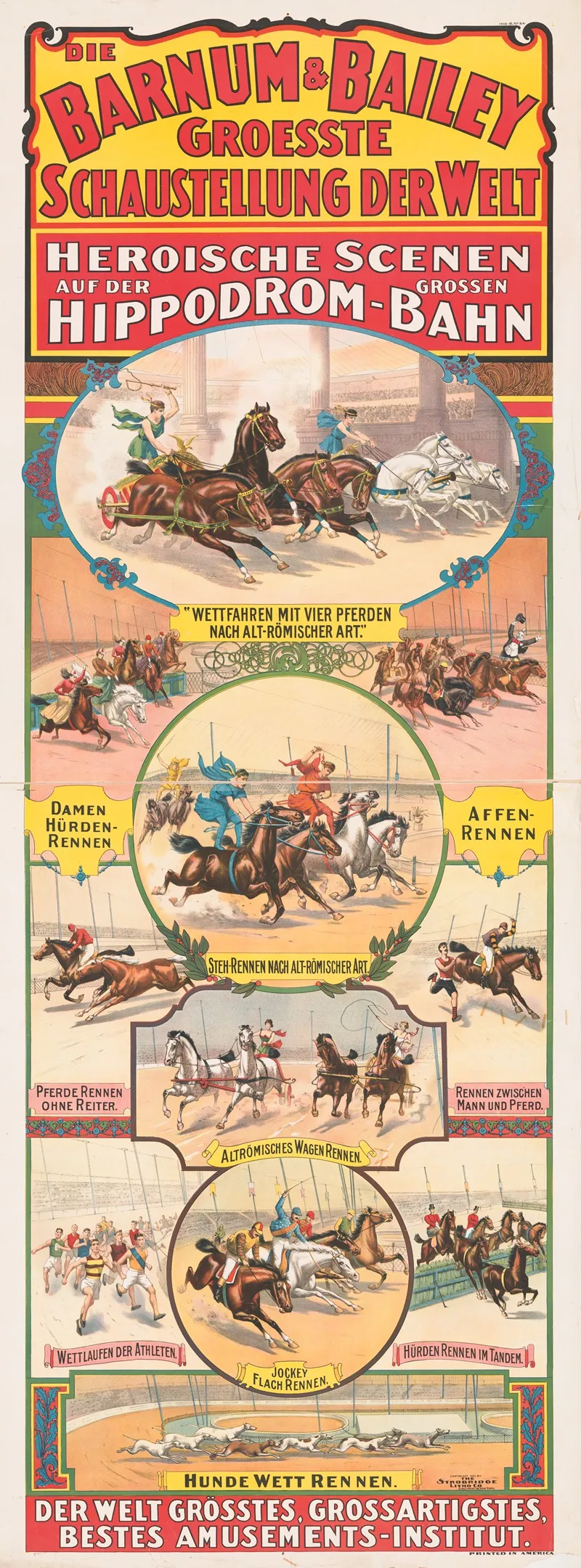 Die Barnum Bailey Groesste Schaustellung Der Welt Heroische Scenen Auf Der Grossen Hippodrombahn