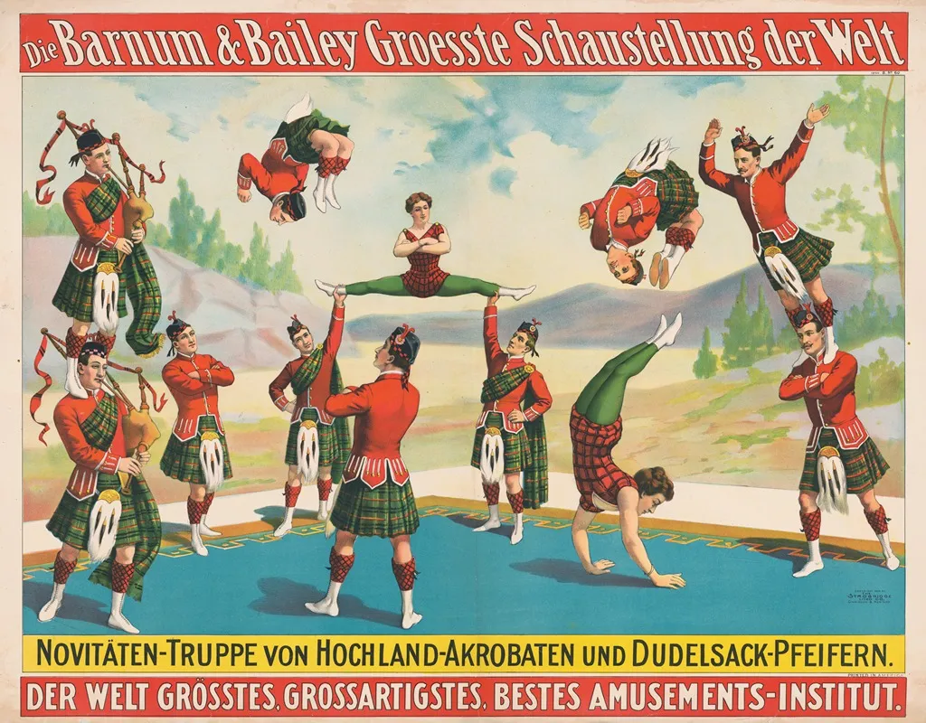 Die Barnum Bailey Groesste Schaustellung Der Welt Novitaten Truppe Von Hochland