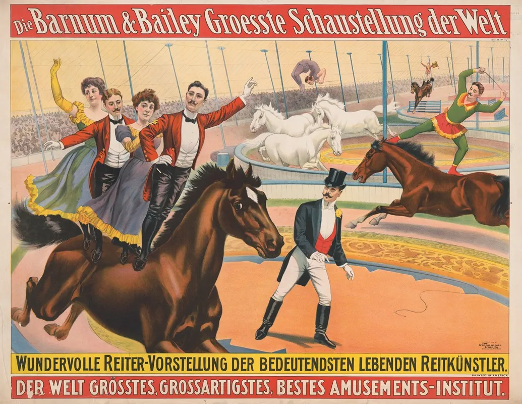 Die Barnum Bailey Groesste Schaustellung Der Welt Wundervolle Reiter Vorstellung