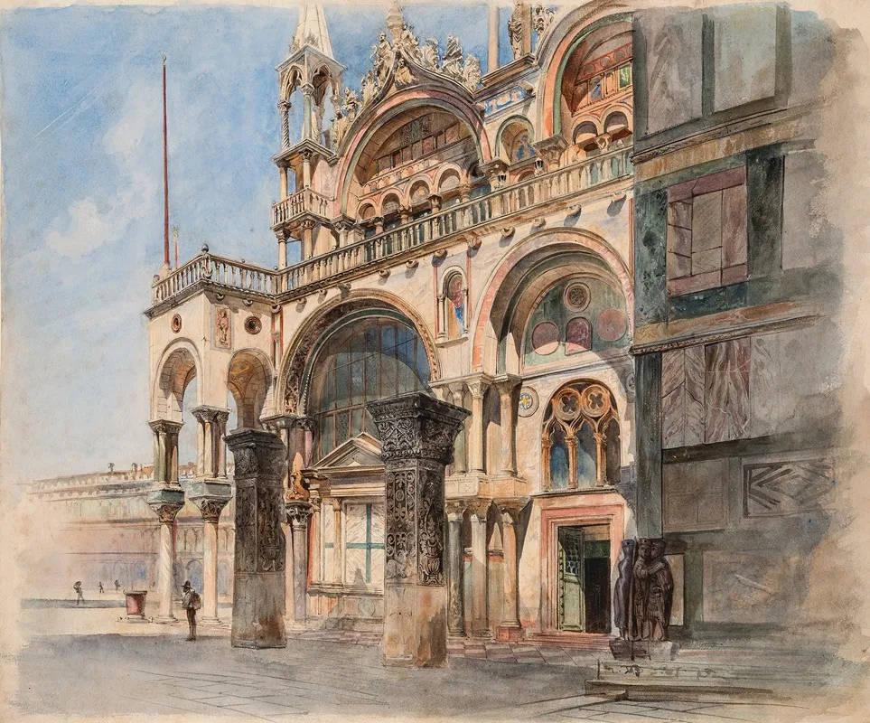 Die Basilica Di San Marco In Venedig Wall Art by Ludwig Johann Passini - High-Resolution Digital Print