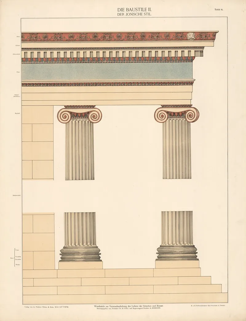 Die Baustile Ii Wall Art by A. Pichlers Witwe &amp; Sohn - High-Resolution Digital Print