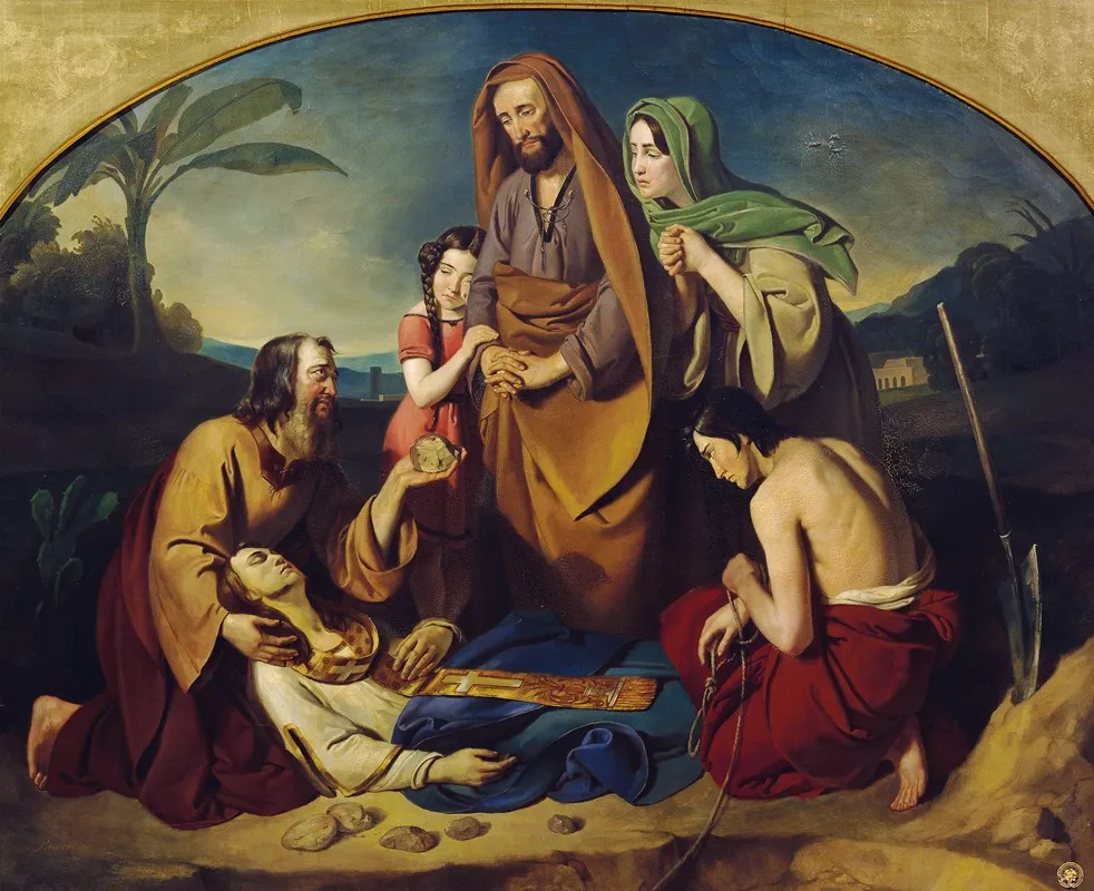 Die Beerdigung Des Heiligen Stephanus Wall Art by Adam Brenner - High-Resolution Digital Print
