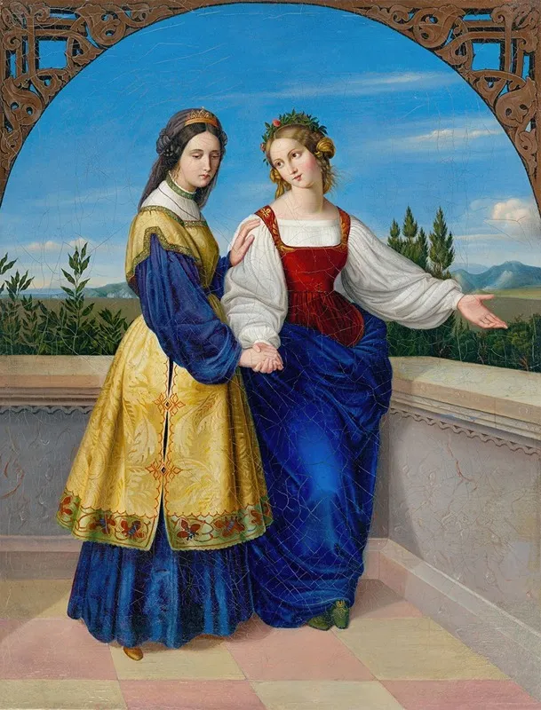 Die Beiden Leonoren Wall Art by Carl Ferdinand Sohn - High-Resolution Digital Print