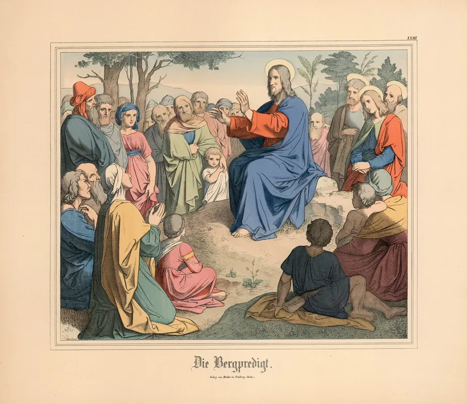 Die Bergpredigt Wall Art by Johann Nepomuk Heinemann - High-Resolution Digital Print