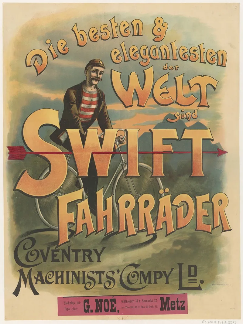 Die Besten Elegantesten Der Welt Sind Swift Fahrrader Wall Art by H.S. Hermann - High-Resolution Digital Print