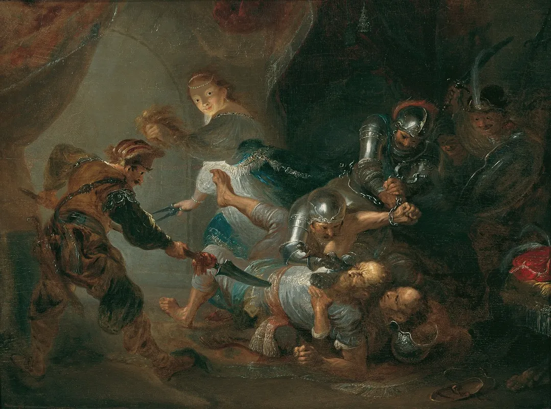 Die Blendung Simsons Wall Art by Franz Anton Maulbertsch - High-Resolution Digital Print