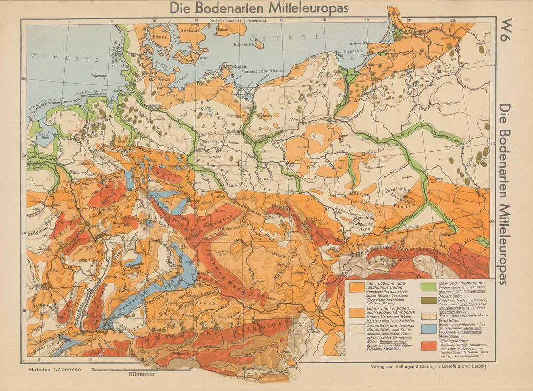 Die Bodenarten Mitteleuropas Wall Art by Wolfgang Preuss - High-Resolution Digital Print
