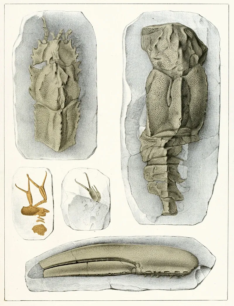Die Crustaceen Der Bohmischen Kreideformation Pl 3 Wall Art by Antonín Frič - High-Resolution Digital Print