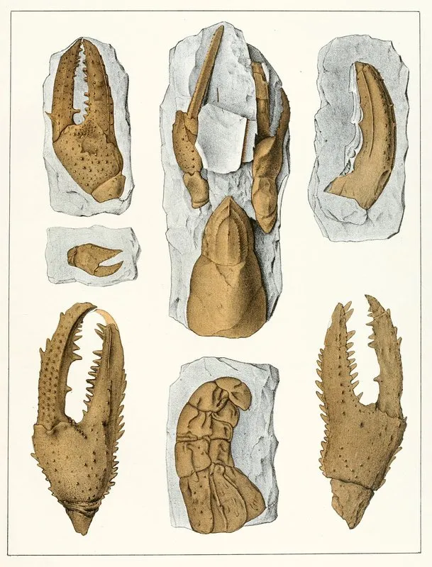 Die Crustaceen Der Bohmischen Kreideformation Pl 6 Wall Art by Antonín Frič - High-Resolution Digital Print