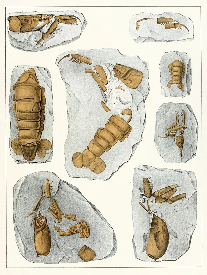 Die Crustaceen Der Bohmischen Kreideformation Pl 8 Wall Art by Antonín Frič - High-Resolution Digital Print