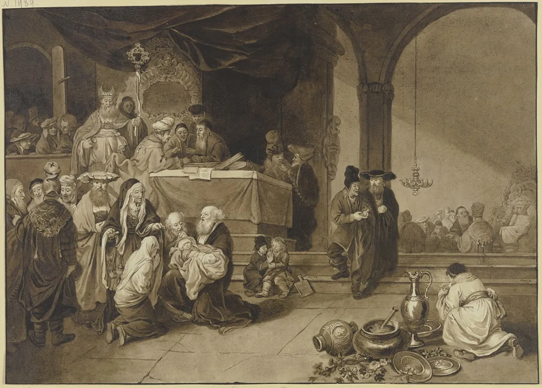 Die Darstellung Im Tempel 2 Wall Art by Johann Ernst Constantin Plesch - High-Resolution Digital Print