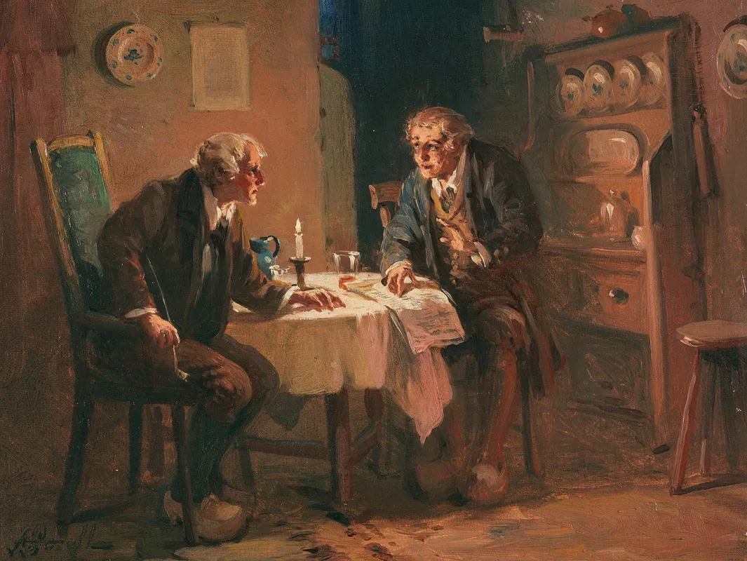 Die Diskussion Wall Art by Alexander Rosell - High-Resolution Digital Print