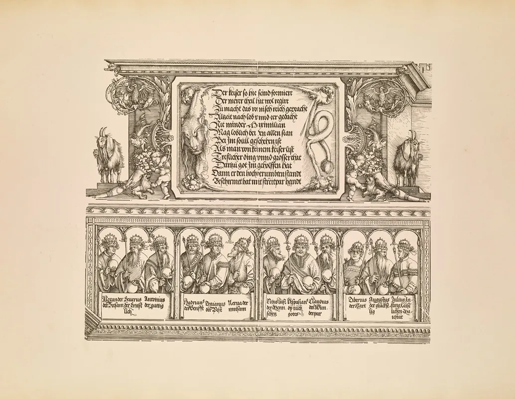 Die Ehrenpforte Des Kaisers Maximilian I Pl 01 Wall Art by Eduard Chmelarz - High-Resolution Digital Print