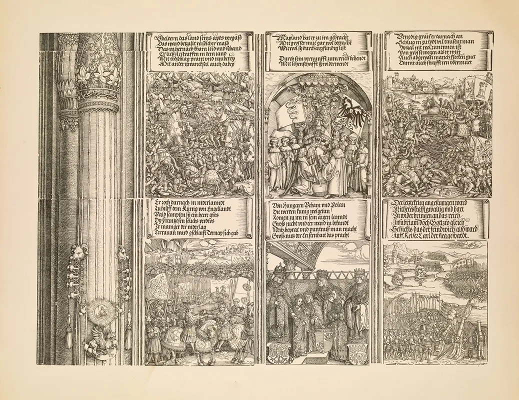 Die Ehrenpforte Des Kaisers Maximilian I Pl 05 Wall Art by Eduard Chmelarz - High-Resolution Digital Print