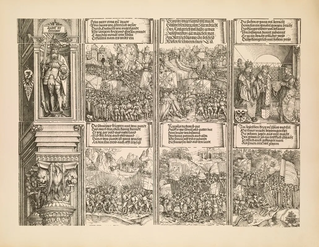 Die Ehrenpforte Des Kaisers Maximilian I Pl 06 Wall Art by Eduard Chmelarz - High-Resolution Digital Print