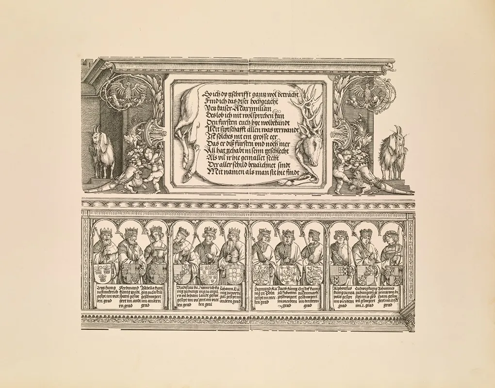 Die Ehrenpforte Des Kaisers Maximilian I Pl 07 Wall Art by Eduard Chmelarz - High-Resolution Digital Print