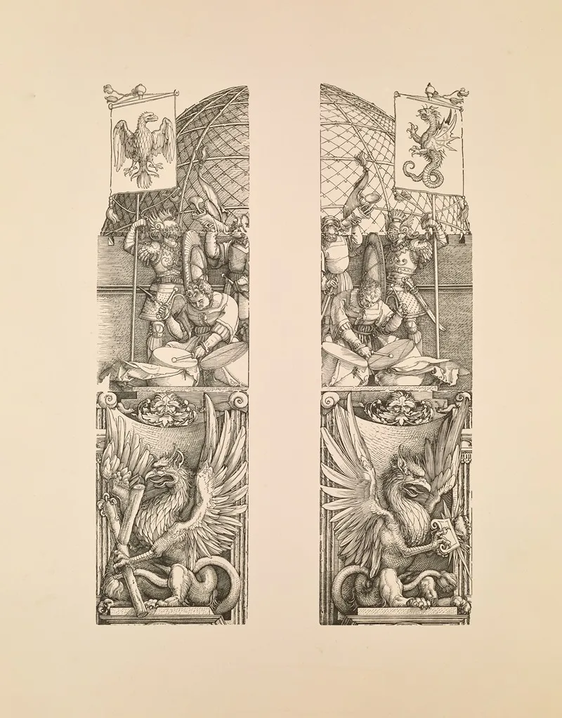 Die Ehrenpforte Des Kaisers Maximilian I Pl 09 Wall Art by Eduard Chmelarz - High-Resolution Digital Print