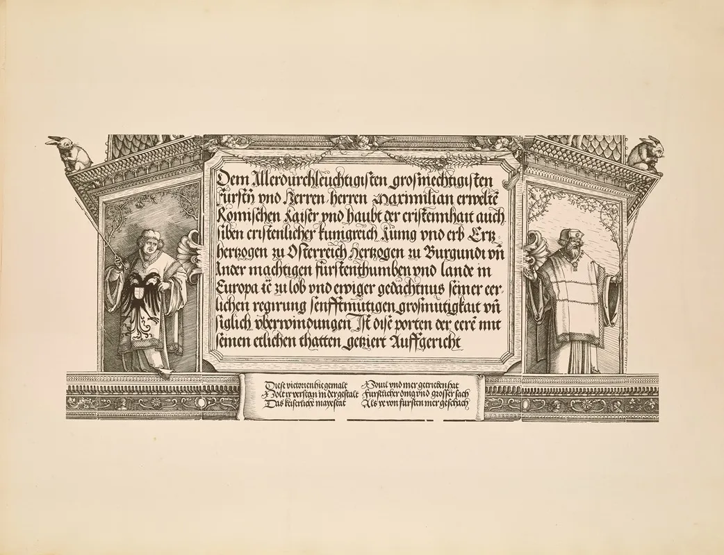 Die Ehrenpforte Des Kaisers Maximilian I Pl 14 Wall Art by Eduard Chmelarz - High-Resolution Digital Print