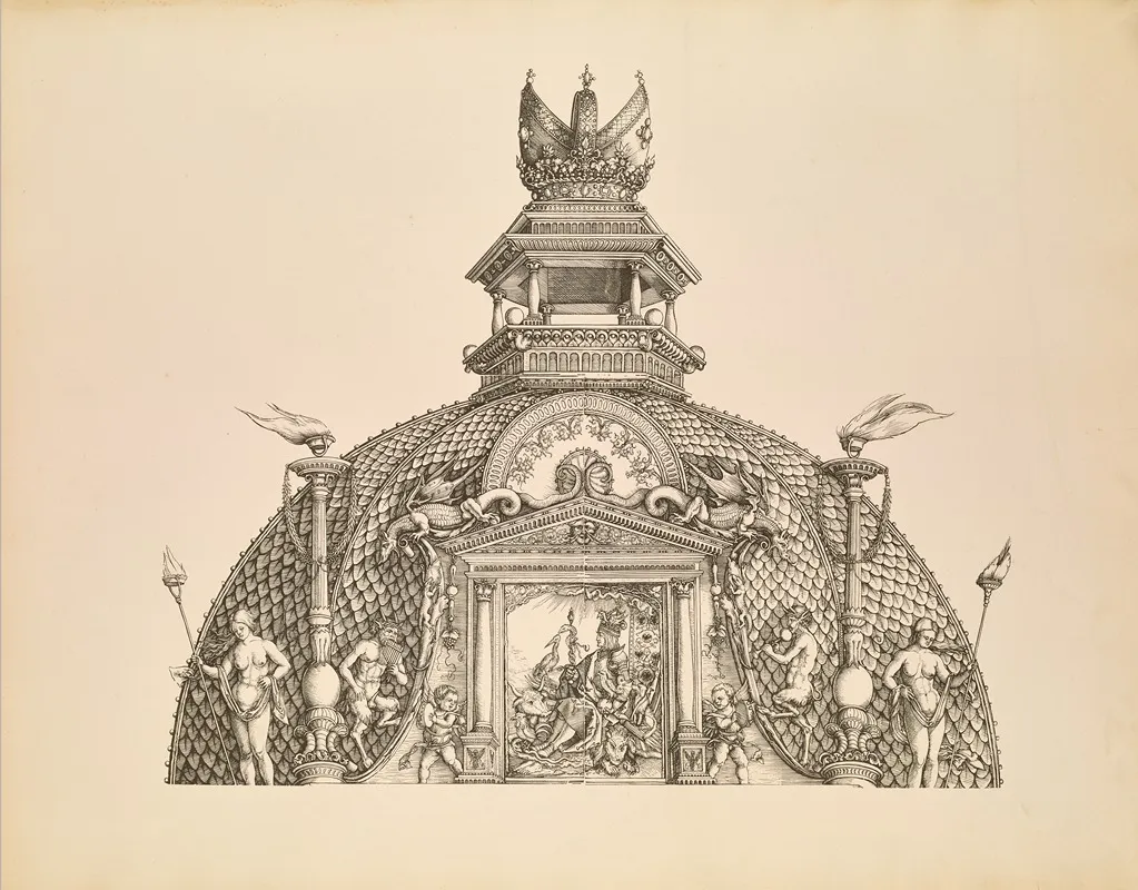 Die Ehrenpforte Des Kaisers Maximilian I Pl 15 Wall Art by Eduard Chmelarz - High-Resolution Digital Print