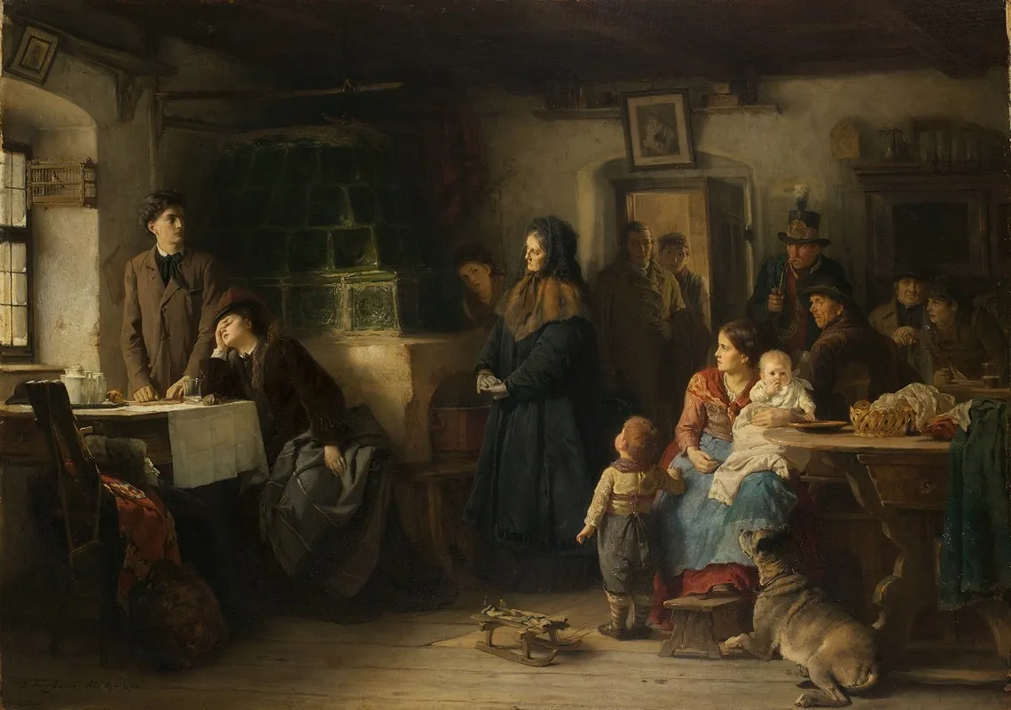 Die Ereilten Fluchtlinge Wall Art by Eduard Kurzbauer - High-Resolution Digital Print