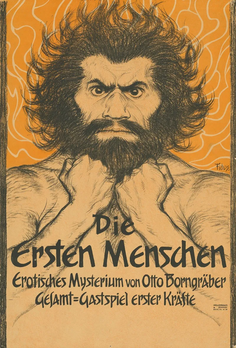 Die Ersten Menschen Erotisches Mysterium Von Otto Borngraber Wall Art by Hugo Höppener (Fidus) - High-Resolution Digital Print