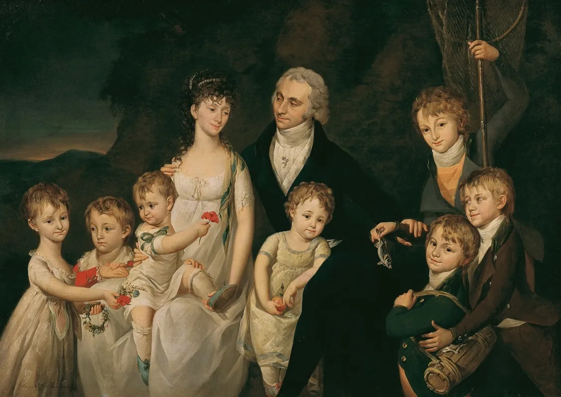 Die Familie Anton Von Marx Wall Art by Barbara Krafft - High-Resolution Digital Print