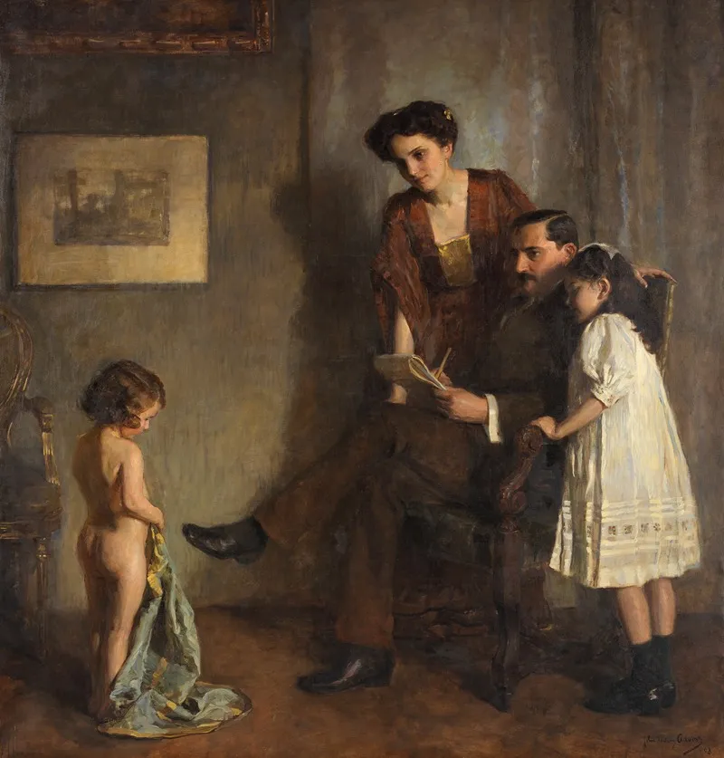 Die Familie Des Kunstlers Wall Art by John Quincy Adams - High-Resolution Digital Print