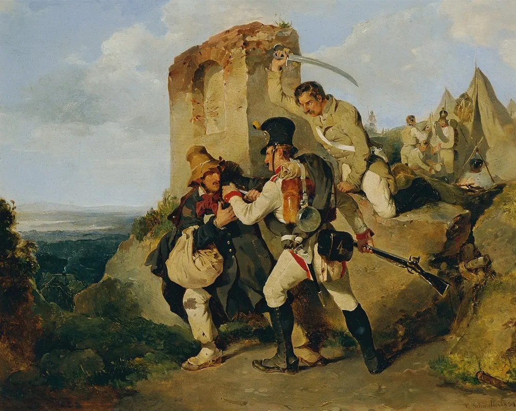 Die Gefangennahme Des Spions Wall Art by Carl Schindler - High-Resolution Digital Print
