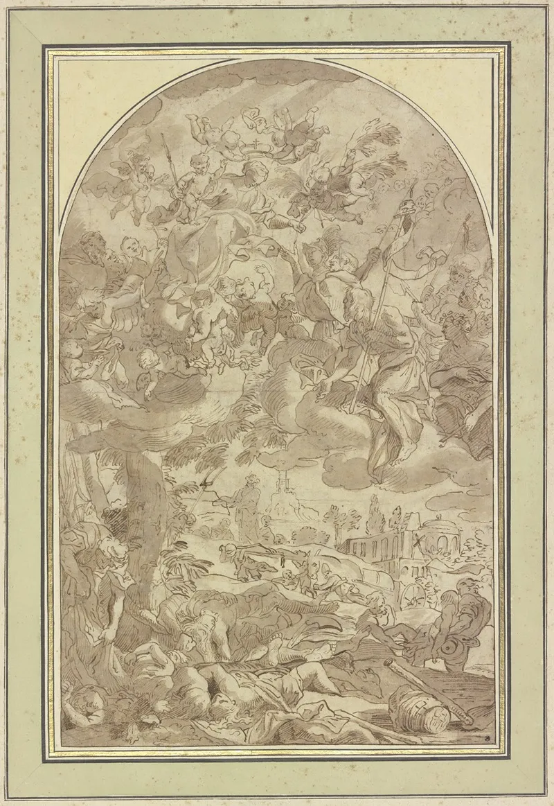 Die Grose Pest Zu Neapel Im Jahre 1656 Wall Art by Giacomo Farelli - High-Resolution Digital Print