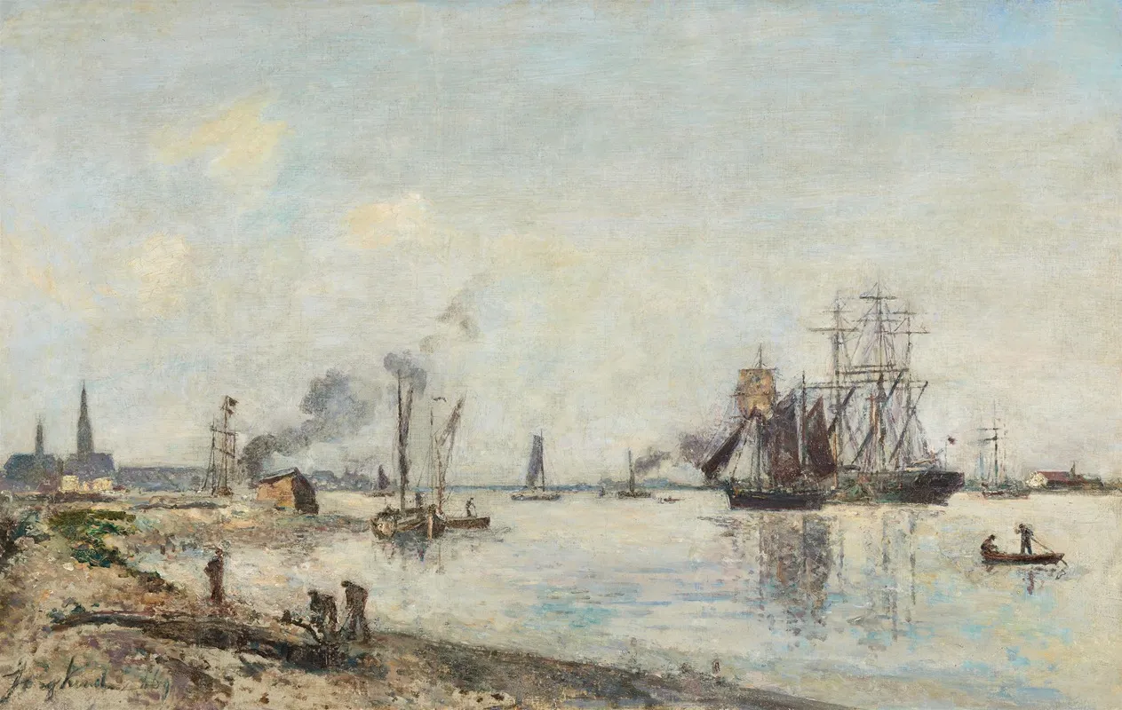 Die Hafeneinfahrt Von Antwerpen