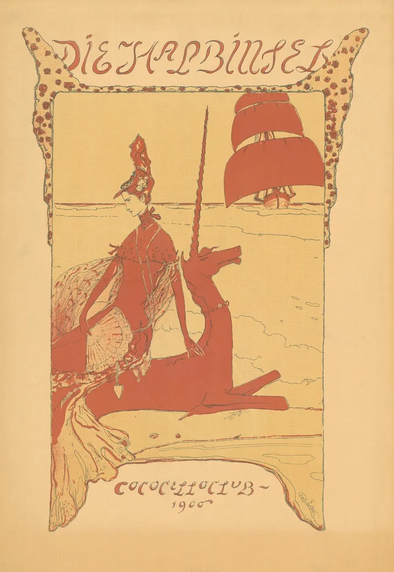 Die Halbinsel Cococelloclub 1900 Wall Art by Fritz Erler - High-Resolution Digital Print