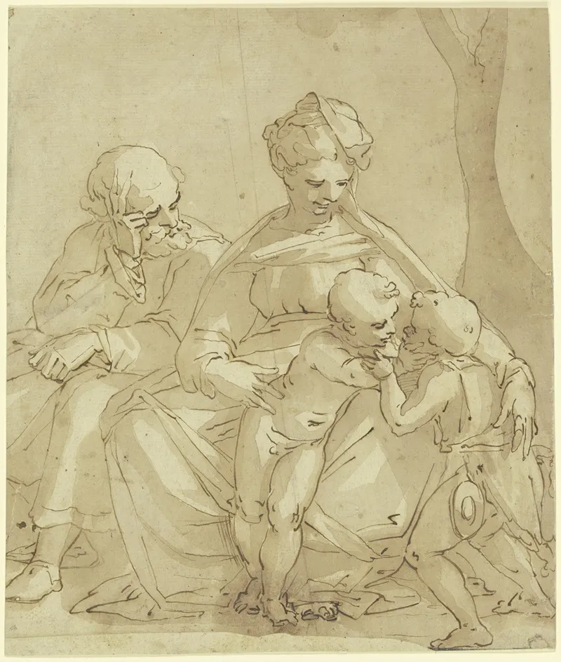 Die Heilige Familie Mit Dem Johannesknaben