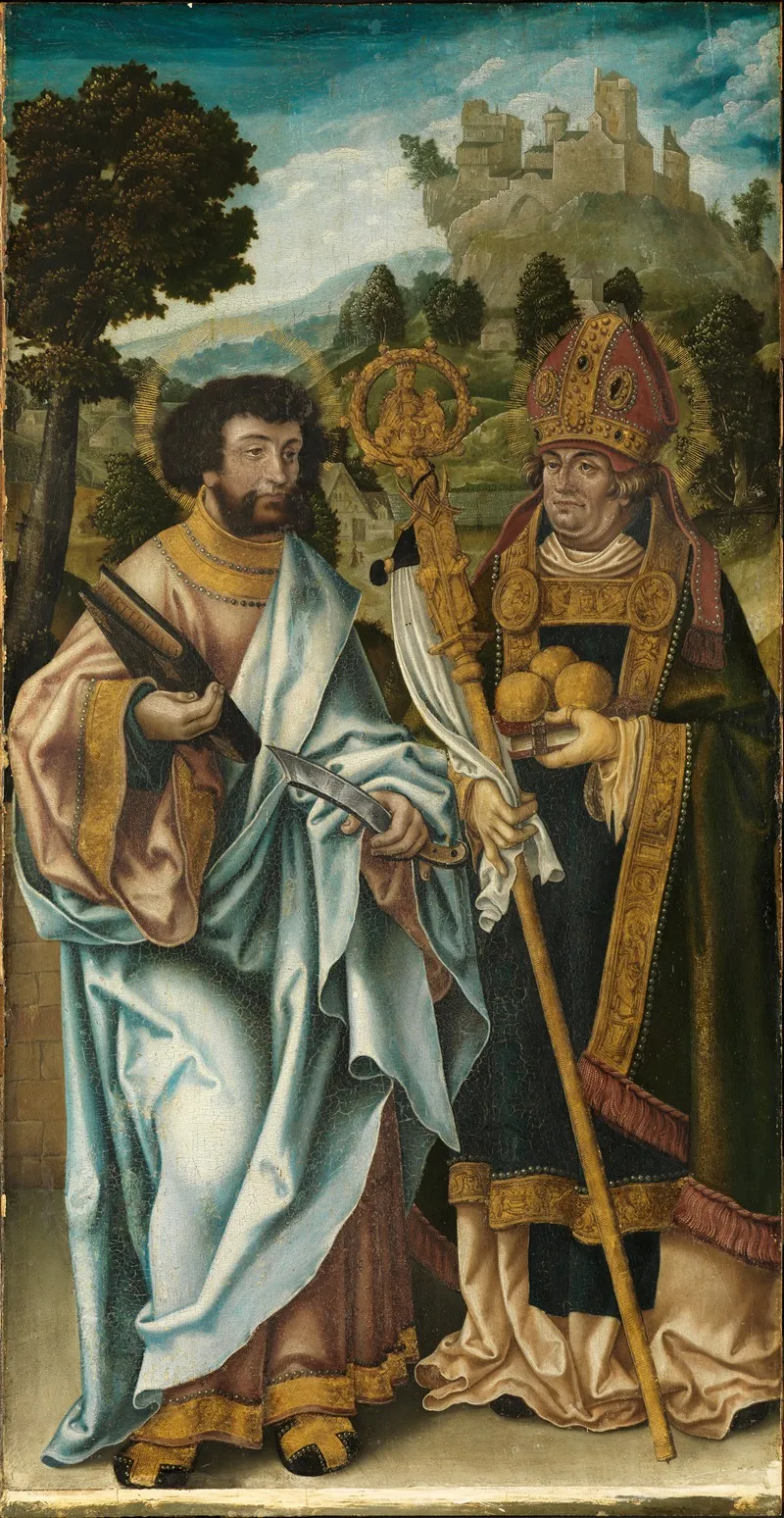 Die Heiligen Bartholomaus Und Nikolaus Wall Art by Jörg Breu The Elder - High-Resolution Digital Print