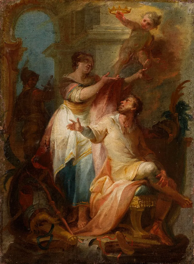 Die Heiligen Theodora Von Alexandrien Und Didymus Wall Art by Johann Wolfgang Baumgartner - High-Resolution Digital Print